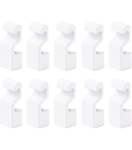 Shades Molding Haken Für Bilderschienen – 10 Stück, Weiß – Zum Aufhängen Von Bildern Ohne Löcher