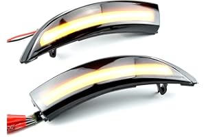 MKptopia 2 sztuk dynamiczny kierunkowskaz LED płynący boczny lusterko wsteczne wskaźnik Kompatybilny z Fo-rd Fie-sta B-Max 2008-2017