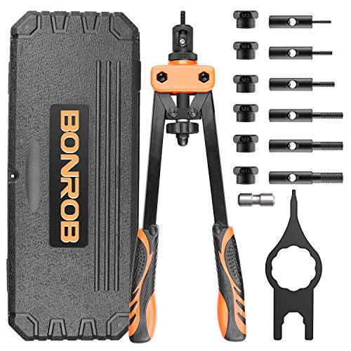 BONROB 14" Rivet Nut Tool,Rivet Gun M6,M8,M10 mandrel with Rugged Carrying Case