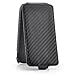 Produktbild Saxonia Samsung Galaxy Ace 2 Hülle Flip Tasche Schutzhülle Displayschutz durch Klappverschluss Carbon-Optik Schwarz