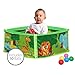 Charles Bentley Kids Baby Animal Safari Indoor Pop Up Play Pen Portable Ball Pit Pool Including 50 Balls