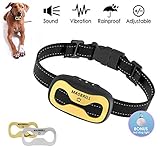 Ayudante para el entrenamiento del perro: Masbrill collar antiladridos para perros cuenta con un mecanismo que se ajusta contra la garganta de tu perro y detecta fácilmente las vibraciones causadas por los ladridos. Los perros aprenden rápidamente y una vez que se dan cuenta de que pueden evitar el molesto pitido y zumbido, dejarán de ladrar innecesariamente.