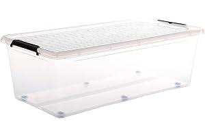 5 five simply smart 55L klar plastlåda Clip N' Box