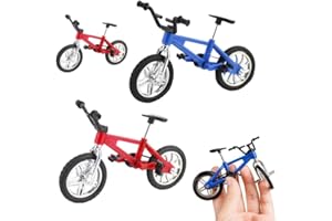 QTTRPCU 4 Stück Finger Bike, Mini Spielzeug Fahrrad, Legierung Miniatur Mountainbike Fahrrad Deko für Schlafzimmer Büro Dekoration