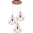 PETITES ECREVISSES Suspension Lnaire Industrielle 3 Lampes Vintage E27 Lustre Abat-jour En Métal
