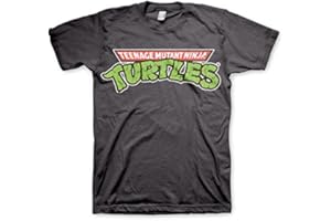 TEENAGE MUTANT NINJA TURTLES Las Tortugas Ninja del Logotipo Gris Camiseta de los Hombres de los 0ficiales T Shirt