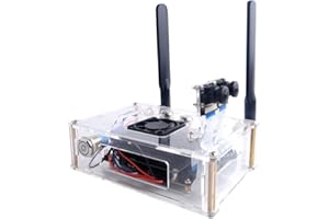 GeeekPi Acrylic Case for NVIDIA Jetson Nano B01 & A02 -Includes Cooling Fan and Camera Holder(Jetson nano, Camera and Network cable are Not Included)