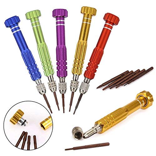 DIY Crafts 2 Pcs 5-in-1 Eyeglass Repair Kit, Small Precision Jewelers Screwdriver Set, PS4 Screw Driver, Pocket Screwdriver (Pack Of 2 Pcs) (Colour Shade 6, Random)