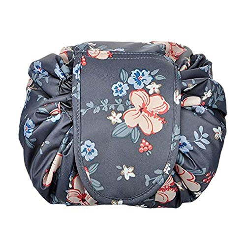 Portable Cosmetic Bag Lazy Drawstring Makeup Pouch Large Capacity Travel Storage Organizer Toiletry Bags for Women and Girls