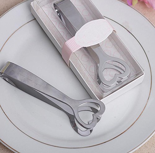 DaoRier Edelstahl Love Heart Zuckerzange Eiszange Ice Tongs Hochzeit Favorisiert für Lebensmittel Salat Süßes Brot Buffet Bar BBQ - 7