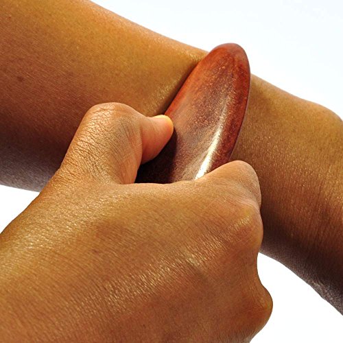 Massageholz flach aus glattem Hartholz für Triggerpunktmassagen - 2