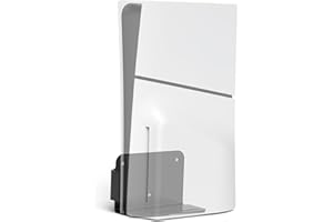 Bangcheer Aluminium-Wandhalterung für Playstation 5 Slim Digital Edition und Disc Edition Wandhalterung für PS5-Slim, platzsparende PS5 Slim Regalhalterung (schwarz)