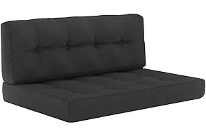 ‎VICCO Vicco Palettenkissen Set, Anthrazit, 2 Teile