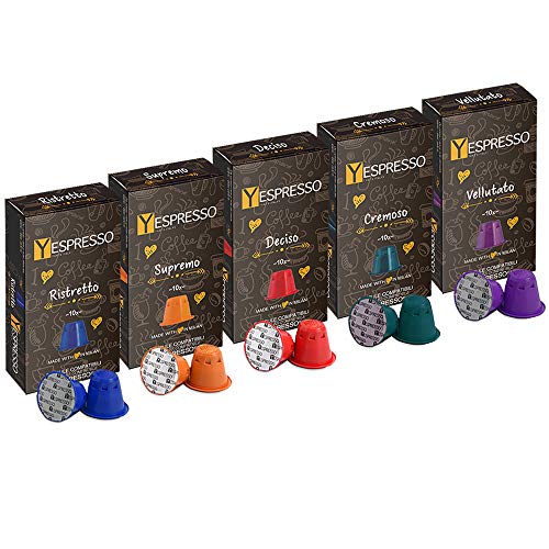 Capsules NESPRESSO compatibles (Kit dégustation, 100 capsules)