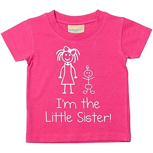 I'm The Little Sister Pink Tshirt Baby Toddler Kids Available in Sizes 0-6 Months to 14-15 Years New Baby Sister Gift