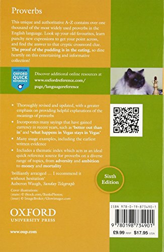 Livres Couvertures de Oxford Dictionary of Proverbs