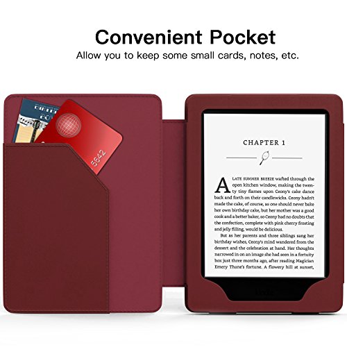 MoKo Kindle Paperwhite Hülle – Kunstleder Tasche Schutzhülle Smart Cover mit Auto Sleep / Wake Funktion für Alle Kindle Paperwhite (2016 / 2015 / 2013 / 2012 Modell mit 6 Zoll Display), Kaffee - 4