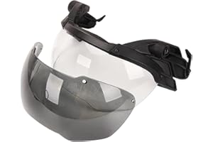 AQzxdc Taktisches Taschenlampen-Set, Verstellbares Helmvisier, mit Airsoft-Helm und Helmüberzug, für Paintball BBS Gun Shooting Game Halloween Cosplay Party