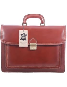 Herren Aktentasche Organizer Italienisch, Vera Pelle 100% Made in Italy