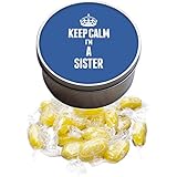 Azul KEEP CALM I 'm una hermana limón Sherbets Sweet Tin 2679