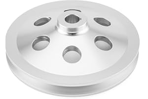 WeiSen Saginaw 1 Grooves Keyway Power Steering Pump Pully V-Belt Compatible with Big/Small Block Power Steering Pulley Chevy 283 302 305 327 350 400 Short Water Pump