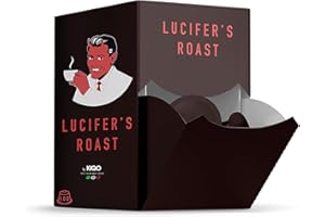 KIQO COFFEE & TEA LUCIFERS ROAST 100x kapsułek kompatybilny z Nespresso marki KIQO z Włoch - mocna kawa - o niskiej kwasowości - z 571mg kofeiny - 100% Robusta (Kawa kapsułki, 100x kapsułki)