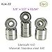 Produktbild R2AZZ 1/8" x 1/2" x 11/64" Edelstahl 440 Lager Miniaturlagern Rillenlager fü Motor Werkzeuge Ausrüstung Miniaturmotor 10-Pcs ( (R2AZZ)