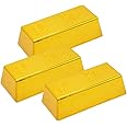 NUOBESTY Gold Bar Bullion Plastic Simulation Shiny Brick Stage Performance Prop Paperweight Bullion Goodie Bag Fillers for Home