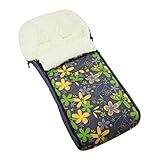 Universaler Winterfußsack aus Lammwolle, passt auf Babyschale, Kinderwagen, Buggy und Schlitten
