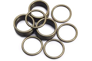 Jamsinmu Anello di metallo robusto ring multiuso per accessori artigianali fai-da-te, cinture e guinzagli per cani Bronze 25mm