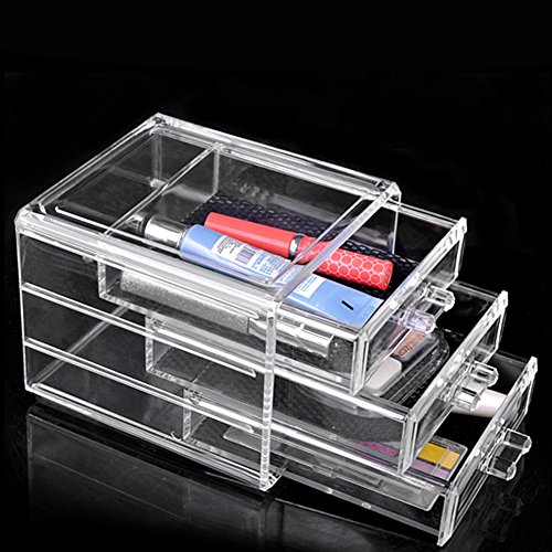 Femor Kosmetikorganizer Makeup Aufbewahrung Ordnungshelfer (3 Schubladen) - 6