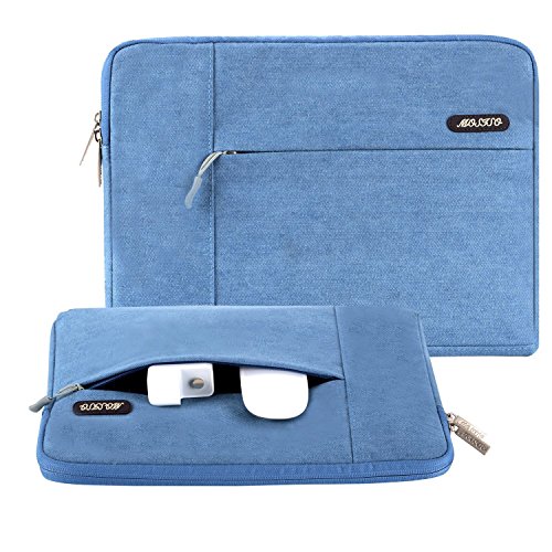 MOSISO Laptop Hülle Sleeve Tasche Denim-Stoff für 15-15,6 Zoll MacBooks, Laptops Farbe: Blau - 2