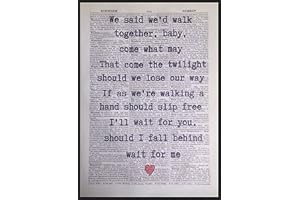 Parksmoonprints Bruce Springsteen "If I Should Fall BehindSong" musik texter vintage ordbok sidtryck väggkonst knasig heminre