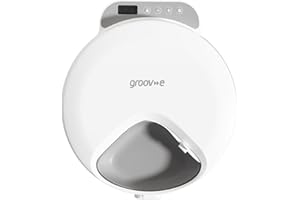 GROOV E Groov-e Pet-Tech Automatic Wet Food Pet Feeder – Cat & Small Dog Food Dispenser, 4x 240 ml Compartments, Timed Schedule Up to 4 Meals Daily, Includes 2 Ice Packs – Battery Powered – White