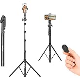 Coverzone Ayarlanabilir Y&uuml;ksek Ayaklı Telefon Tripodu ve Selfie &Ccedil;ubuğu &ndash; 1.8m Uzayabilen Hafif Taşıması Kolay Tasarım &ndash; 360&deg; 