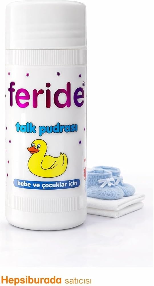 Feride Talk Pudrası Bebek ve Çocuklar için Hassas Cilt 100 g | Pişik Önleyici, Nem Dengeleyici, Koku Kontrollü, Sürtünme Karşıtı, 0-12 Yaş Uyumlu