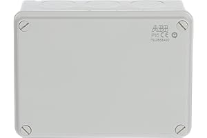 ABB IP65 Junction Box • Fully Dust Sealed Enclosure • Waterproof Electric Cable Connector Unit • Shockproof Adaptable Indoor/Outdoor Box • 153 x 110 x 66mm