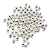 Produktbild Nicedeal 200 PCS 4 mm Metall-Distanzscheiben-Korn-Silber überzogene runde Perlen Tiny glattes Korn für Halskette, Armbänder und Schmuck machen Silver Home Hardware Hardware-Tools