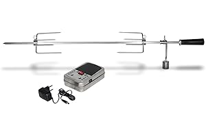 Enders Espetos de acero inoxidable para barbacoas de gas BOSTON 3 + 4 - Set de pinchos barbacoa con motor y garras de pollo como pinchos giratorios #7903