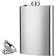 Zoov Stainless Steel Hip Flask with Funnel, Alcohol Drinks Wine Whiskey Holder Bottle 250ml (1 Pcs Hip Flask with Funnel)