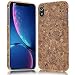 Produktbild NALIA Kork Hülle kompatibel mit iPhone XR, Handyhülle Natur-Holz Look Handy-Tasche Cover Case, Dünnes Ultra-Slim Hardcase Schutzhülle Etui, Backcover Handy Bumper Handy-Tasche, Designs:Dark Cork
