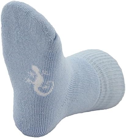 Little Grippers Warm and Cosy Pale Blue Towelling 6-12 months Baby Socks with Stay On Technology