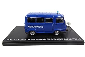 OPO 10 - Utilitaire 1:43 Compatible avec Renault Estafette 800 Minicar Gendarmerie + Radar Mobile (UTR11)