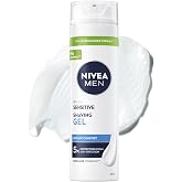 NIVEA MEN Erkek Hassas Tıraş Jeli 200 ml,Tahrişe ve Yanmaya Karşı Koruma,Alkols&uuml;z Form&uuml;l,Hassas Ciltlere &Ouml;zel