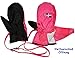 Produktbild Unbekannt Thermo Handschuhe mit langem Schaft + Klettverschluß -  pink rosa  - Größen: 1 bis 2 Jahre - LEICHT anzuziehen - Baby - gefüttert Thermohandschuh - Fausthan..