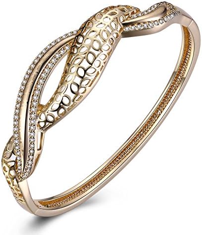 Cloud Gold Women Bracelet Bracelet K Gold with Cubic Zirconia Twiste Fashion Style Good Gift for Valentine's Day