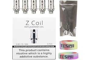 TESIYI Z Coil Replacement Coils 0.8? Zlide Tank Coils 0.8ohm for Cool Fire Mini Pro D22 Adept Kroma R Zlide Tube Kroma-A Starter Kit Pack of 5