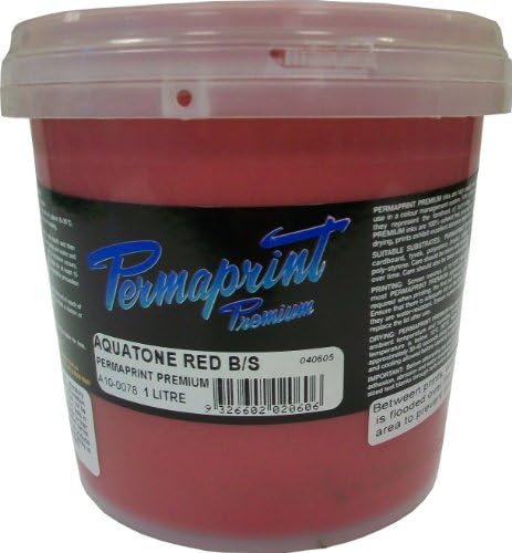 Permaprint 1 Litre Silk Screen Printing - Aquatone Carmine Red