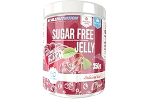 ALLNUTRITION Delicious Line Jelly Galaretka w Proszku Bez Dodatku Cukru - Niskokaloryczny Deser - Galaretka Do Fit Wypieków - Szybko Tężeje - 350g - Malina
