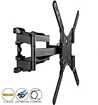 Invision&reg; Double Arm TV Wall Bracket Mount - For 24 - 55 Inch LED LCD Plasma & Curved Screens - Tilt Swivel Feature - Includes 1080p HDMI Cable & Spirit Level *Please Confirm Your TV VESA Mounting Holes Before Purchase* (HDTV-DL)
